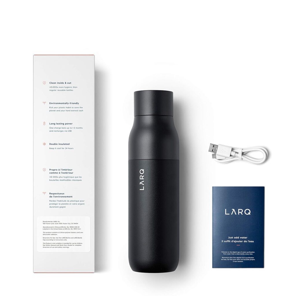 LARQ Bottle - Self-Cleaning Water Bottle and Water Purification System, Obsidian Black - A Journey Through Tomorrow: How 10 Revolutionary Gadgets Changed My Life